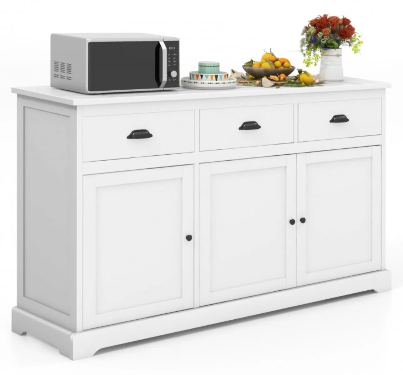 Super Elegant Cabinet Buffet SideBoard With Storage | Adjustable Shelves | 3 Drawers | Heavy Duty