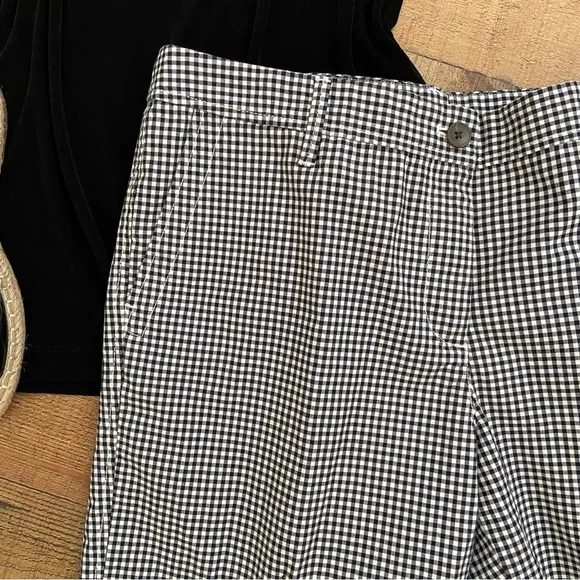 TALBOTS Gingham Plaid Shorts with Pockets
