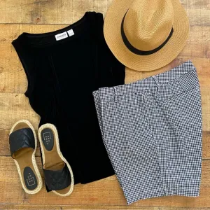 TALBOTS Gingham Plaid Shorts with Pockets