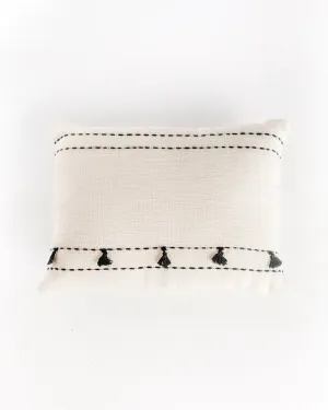 Tasseled Pillow 12" x 16" with zipper closure