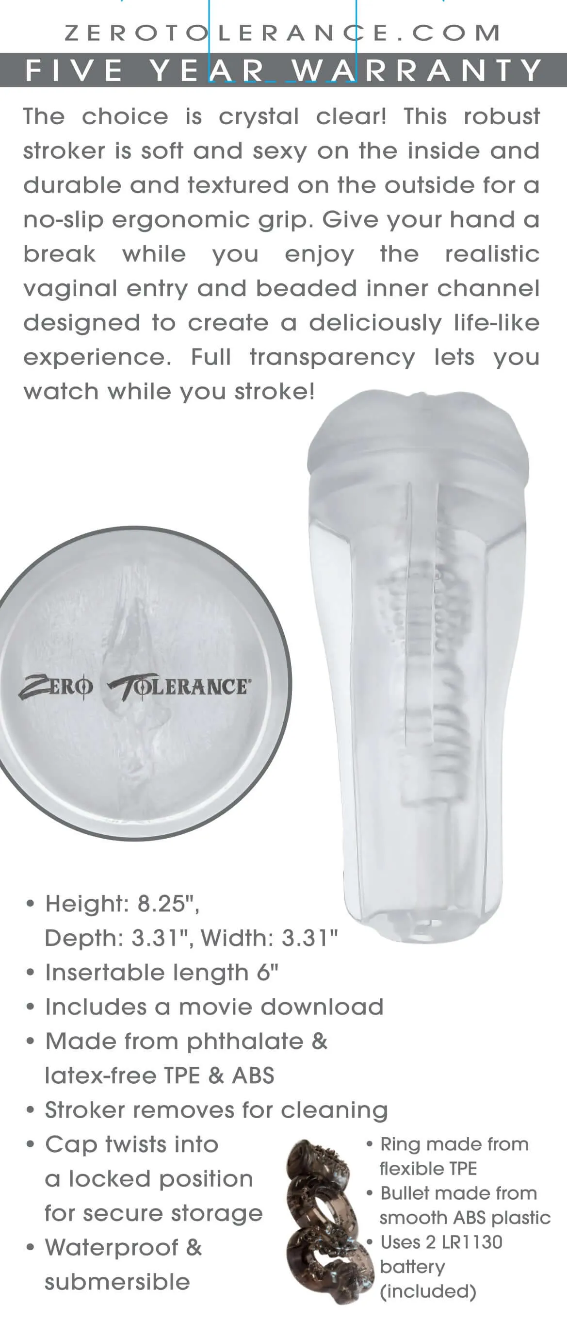 The Clear Choice Stroker - Clear