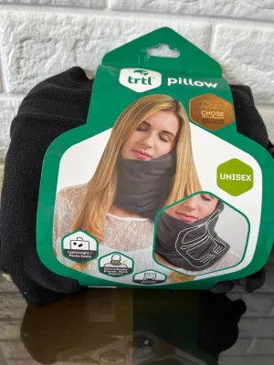 Trtl Pillow - Scientifically Proven Super Soft Neck Support Travel Pillow - Machine Washable (Grey, Adult)