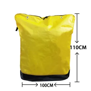 Ulife Waterproof Heavy-Duty Moving Bag with Handles and Zipper - Bright Yellow, 100x110cm