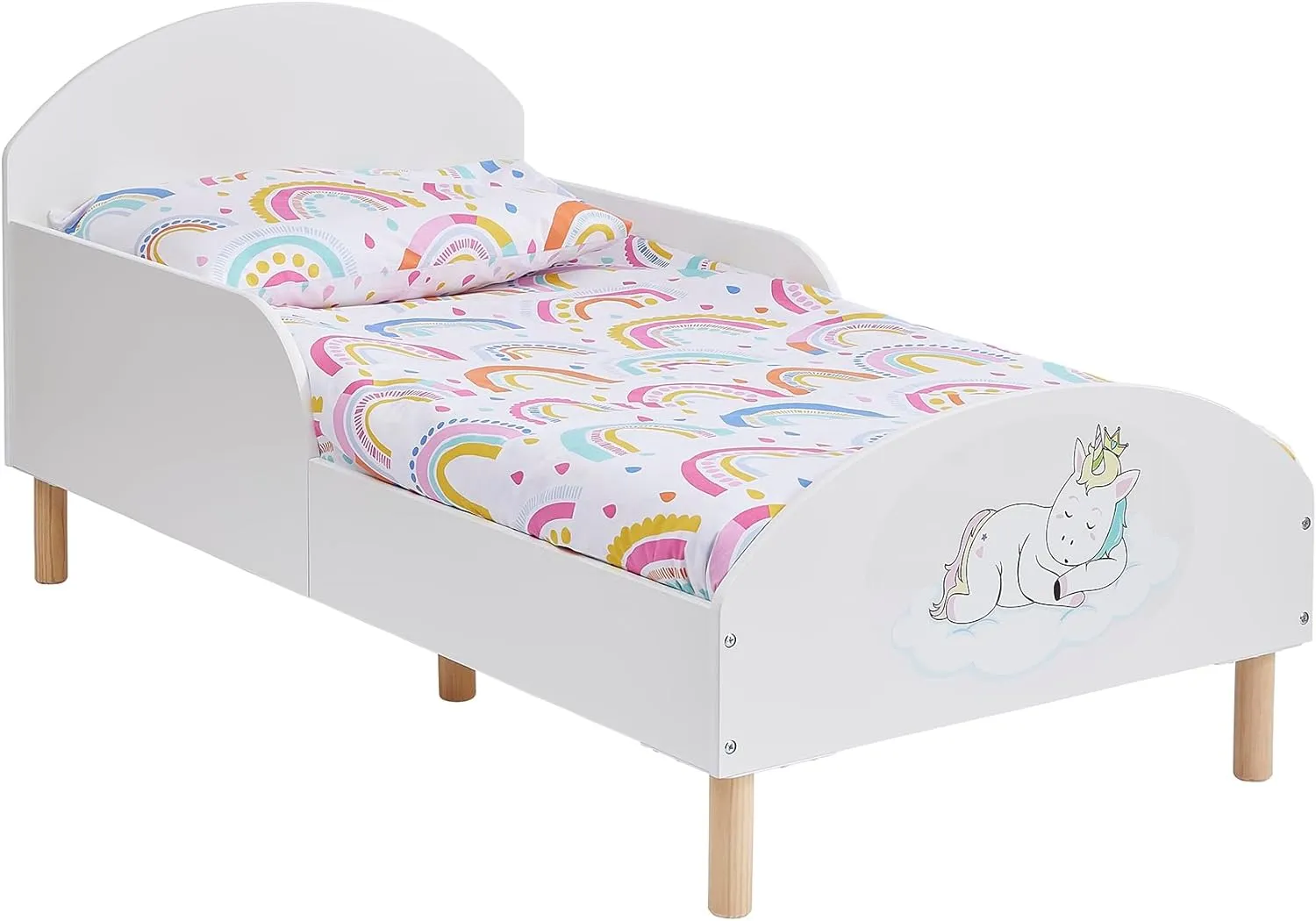 Unicorn Children's Bed with Side Protectors | Toddler Bed | 18m - 5 Years