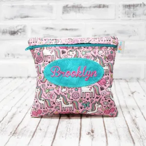 Unicorn Doodle Personalized Reusable Food Bag
