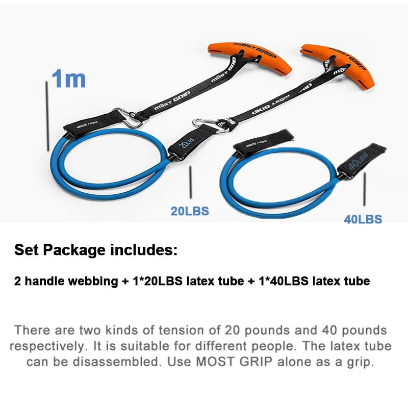 Unisex Fitness Pull-up Training Handle Grip Lifting  Tension Resistance Bands