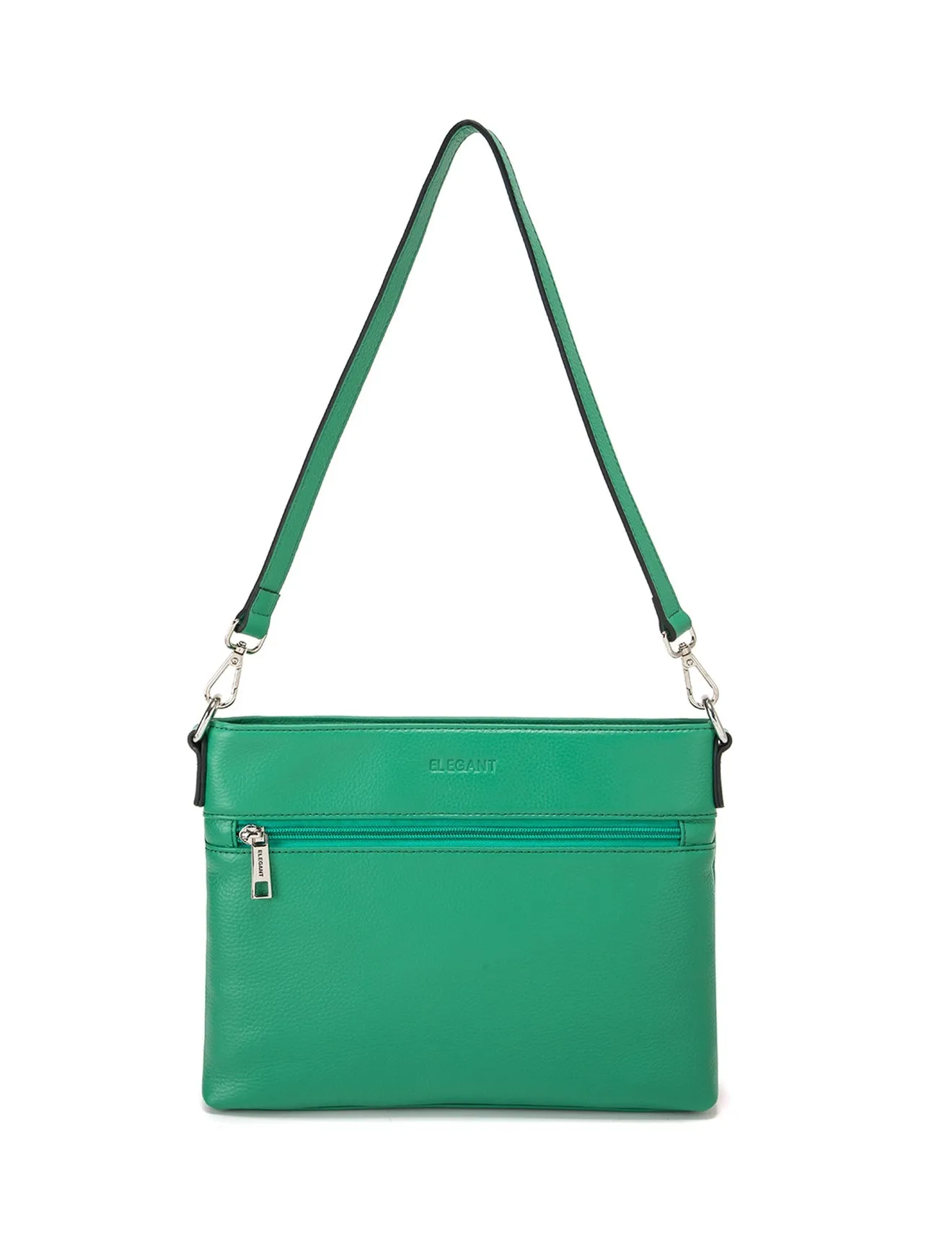 VICKY LEATHER XBODY BAG-  E1-0807A-GRN- SALE