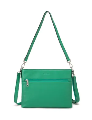 VICKY LEATHER XBODY BAG-  E1-0807A-GRN- SALE