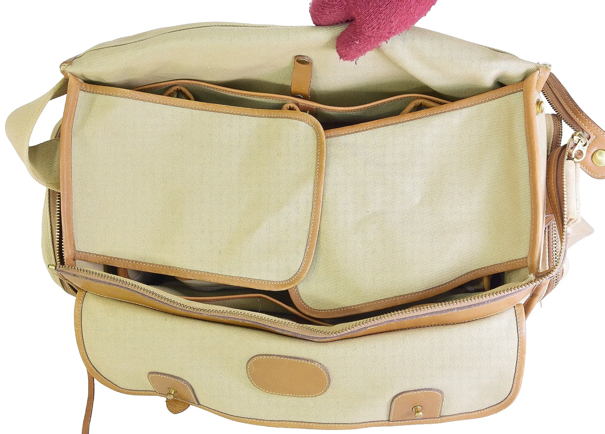 Vintage 1983 Ghurka Marley Hodgson Grip No. 35 Khaki Twill Camera Case Bag