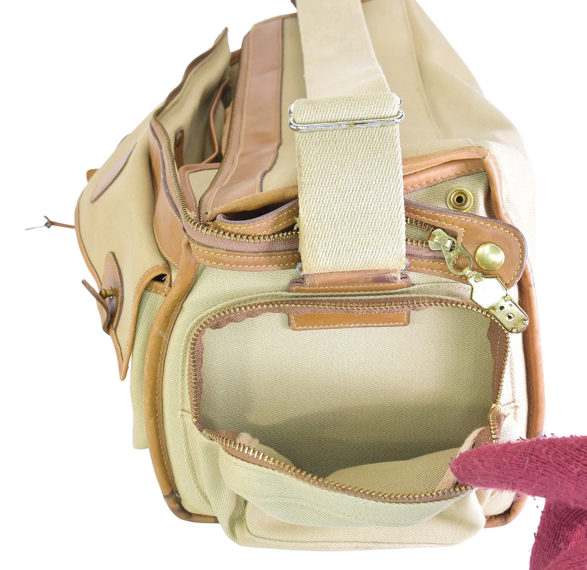 Vintage 1983 Ghurka Marley Hodgson Grip No. 35 Khaki Twill Camera Case Bag