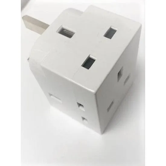 Volex 13A 3-Way Multi Socket Plug Adapter