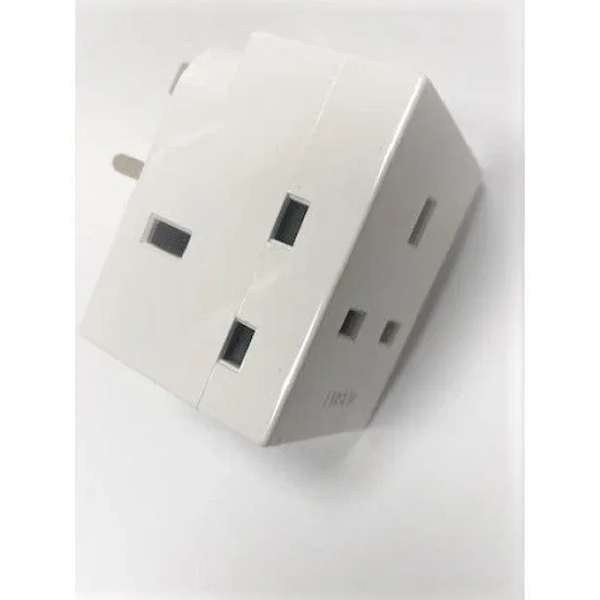 Volex 13A 3-Way Multi Socket Plug Adapter