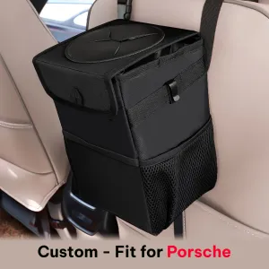 Waterproof Car Trash Can with Lid and Storage Pockets, Custom-Fit For Car, 100% Leak-Proof Car Organizer, Waterproof Car Garbage Can, Multipurpose Trash Bin for Car WARL234