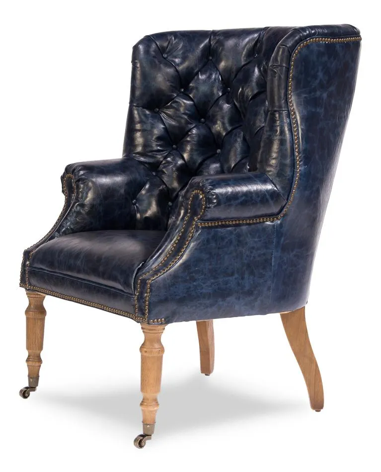 Welsh Blue Leather Chair