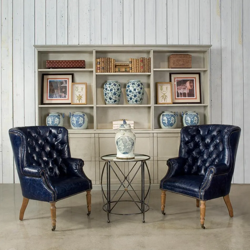 Welsh Blue Leather Chair