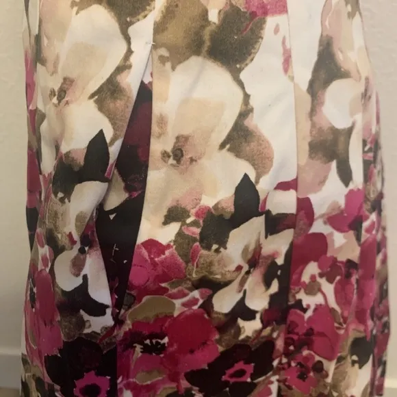 White House Black Market Rose Garden Floral Rockabilly Sun Dress Women's Size 2