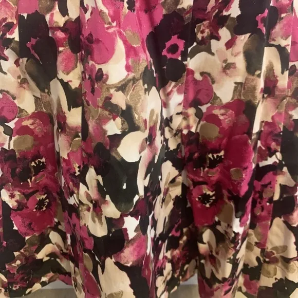 White House Black Market Rose Garden Floral Rockabilly Sun Dress Women's Size 2