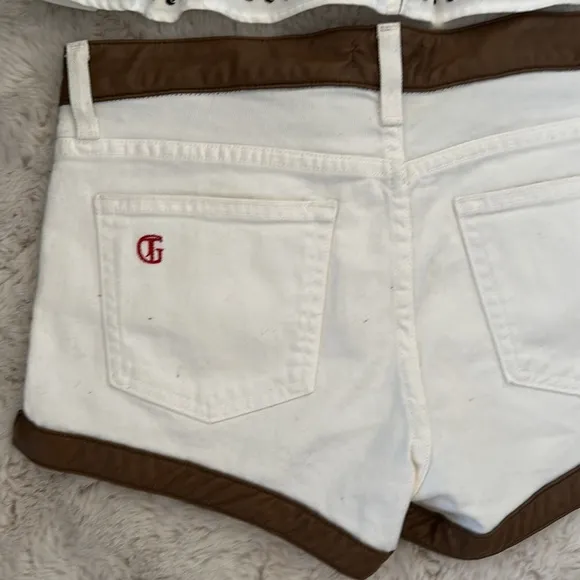 white tube top and shorts set