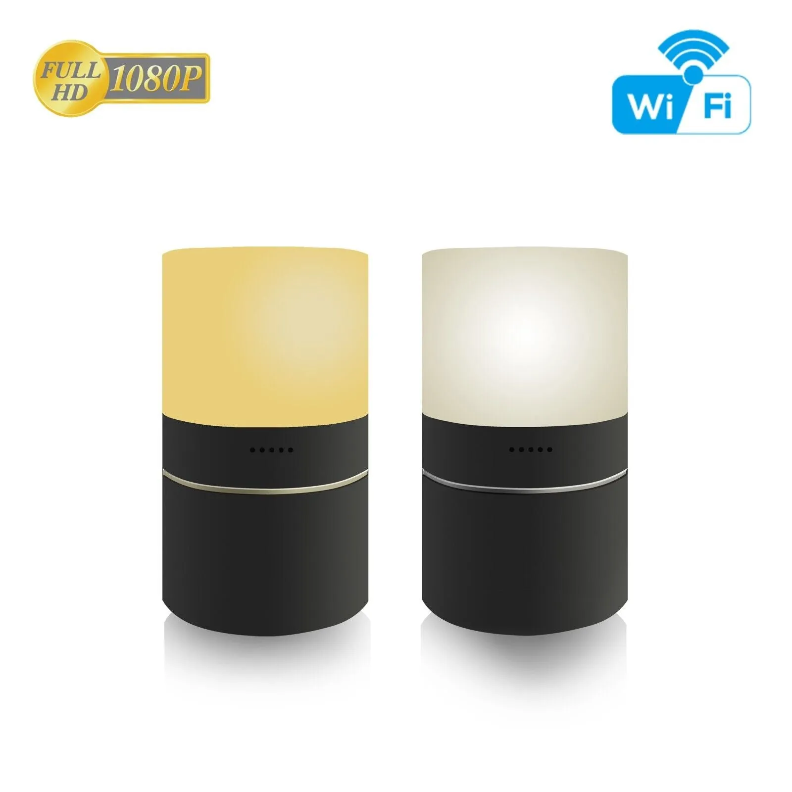 Wireless Wi-Fi Security Camera in Mood Lamp 1080p Video Recorder Motion Detection Push Alert