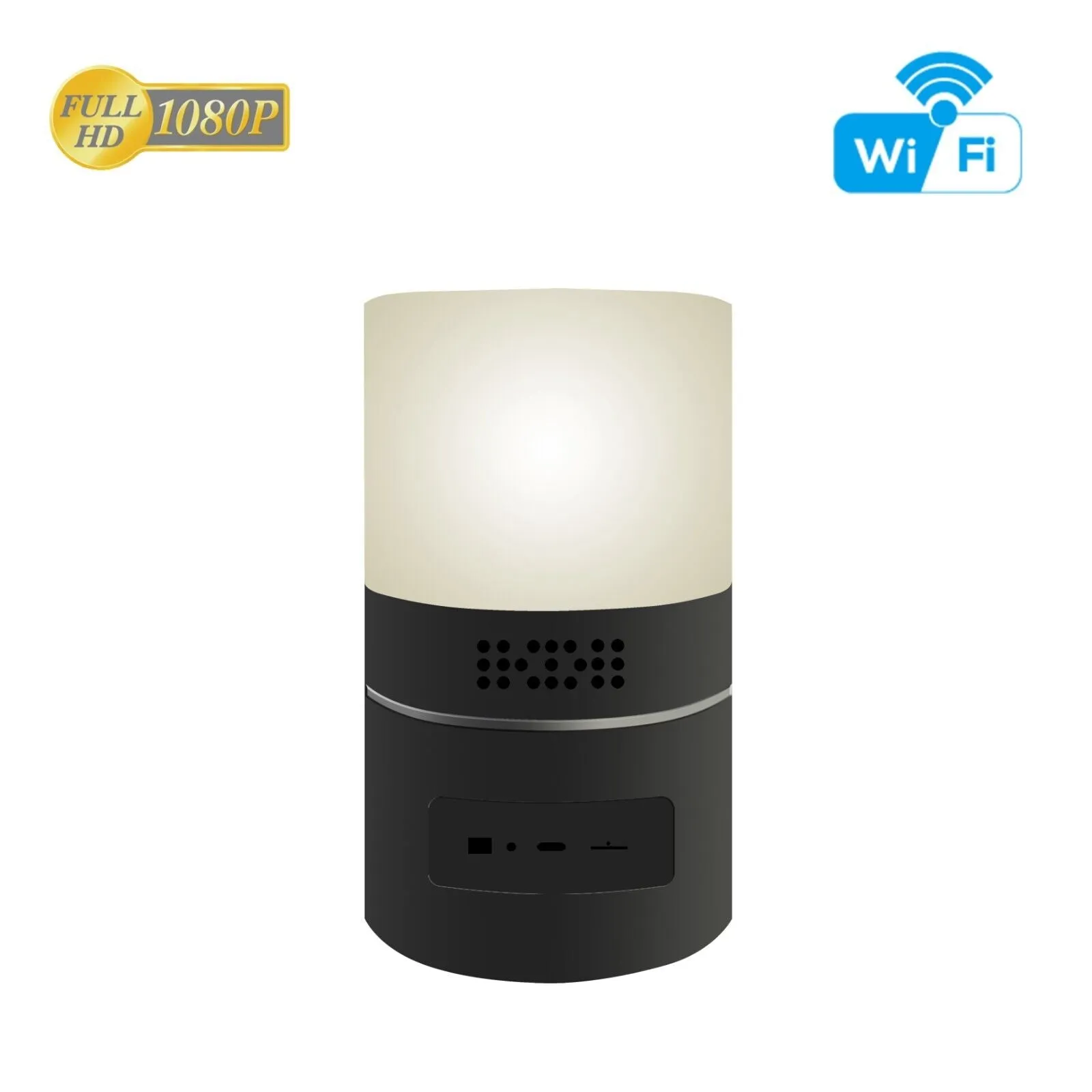 Wireless Wi-Fi Security Camera in Mood Lamp 1080p Video Recorder Motion Detection Push Alert