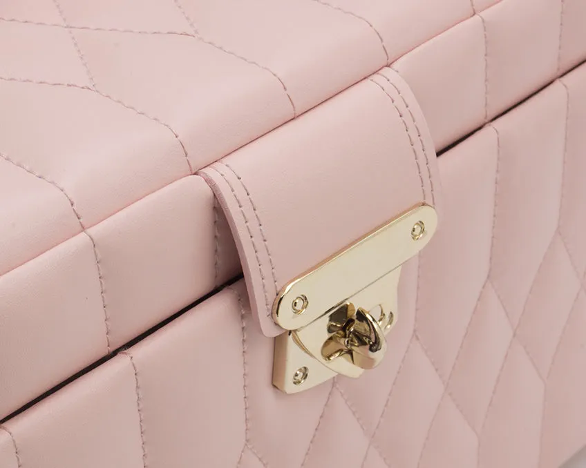 WOLF Caroline Large Jewelry Case - Rose Quartz