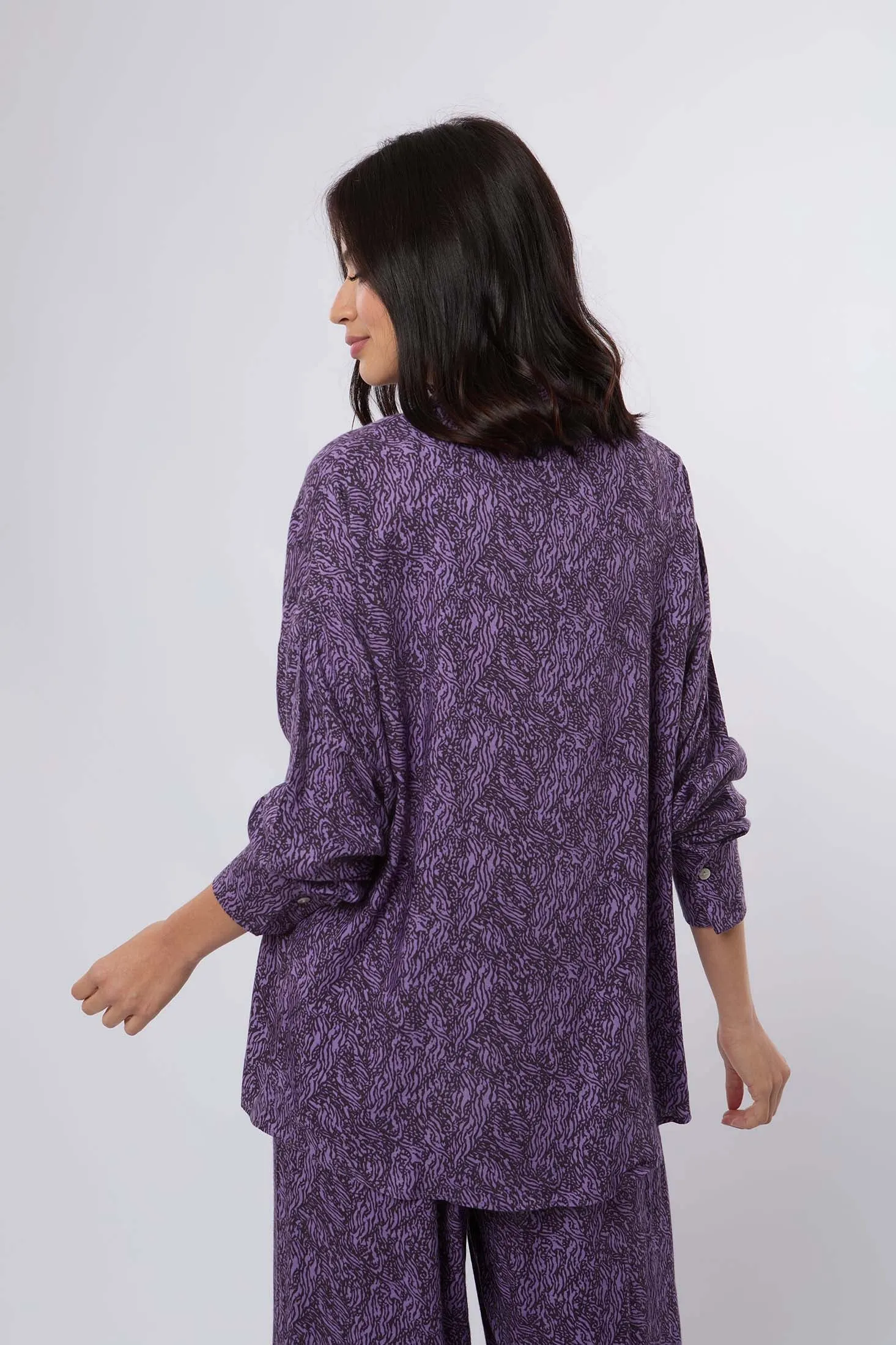 Women Blouse Long Sleeve Printed Oversize Multicolor