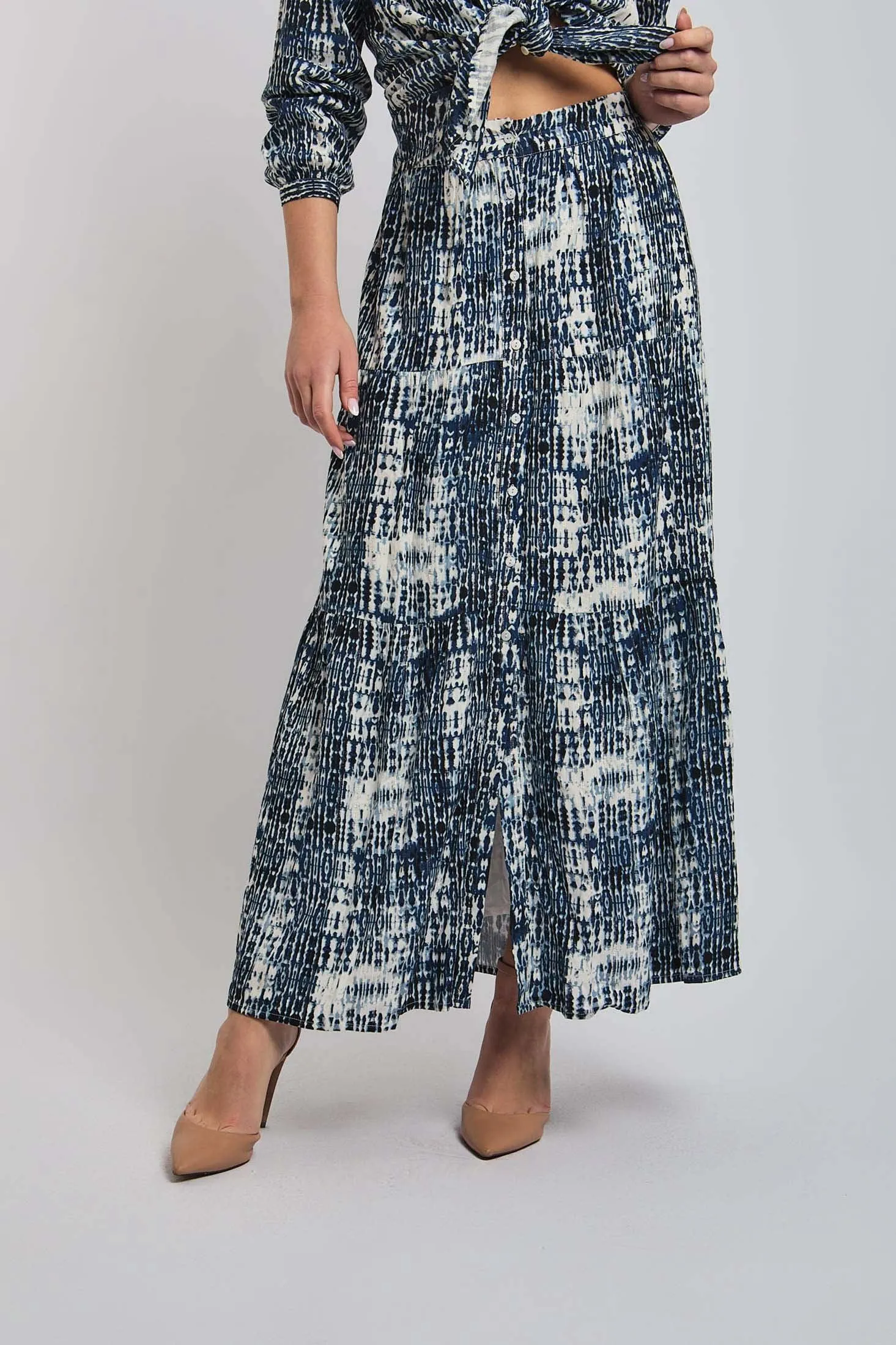 Women Skirt Tiered Skirt Multicolor