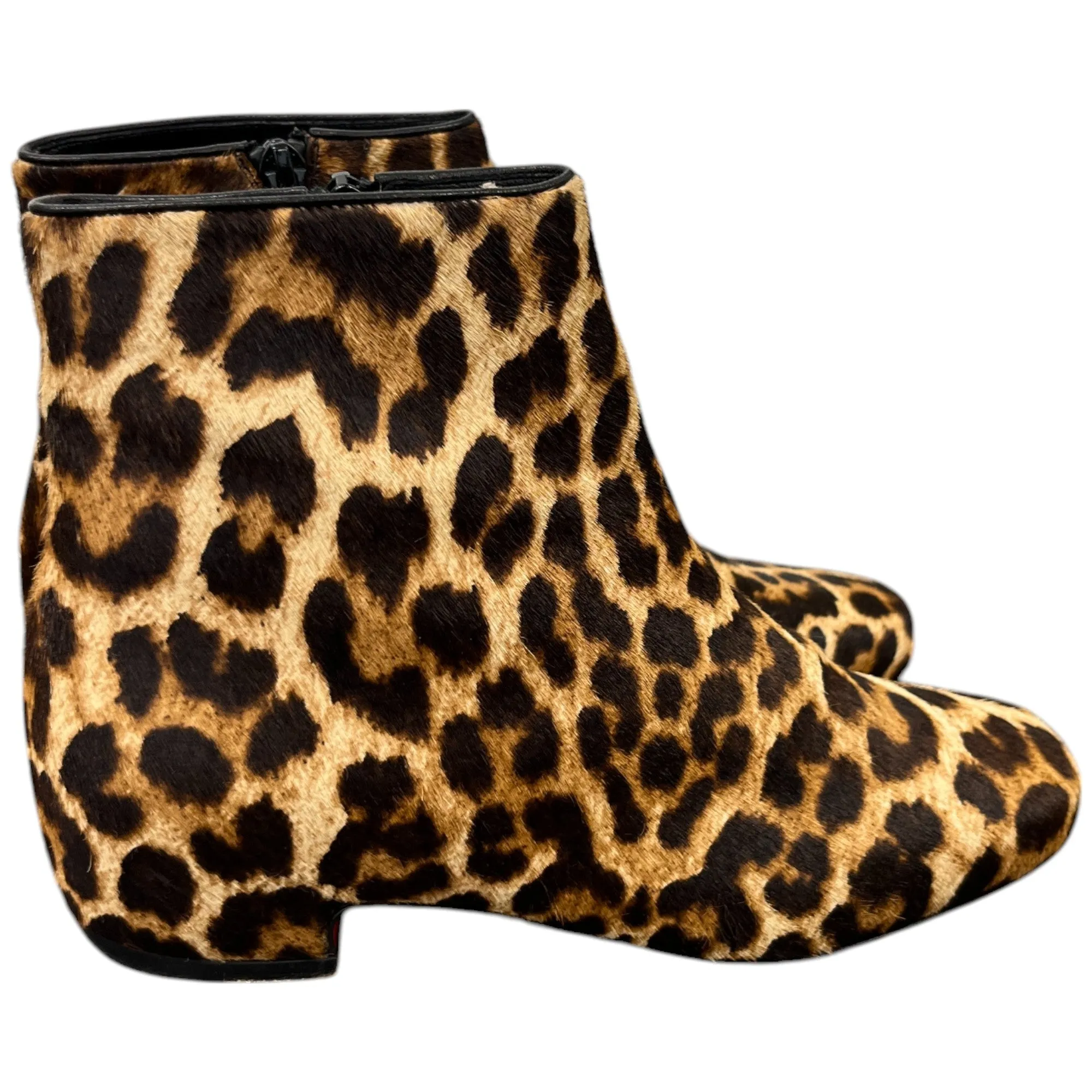 Women's Tounoir Leopard Print Ankles Boots Brown Size EU 36 / UK 3