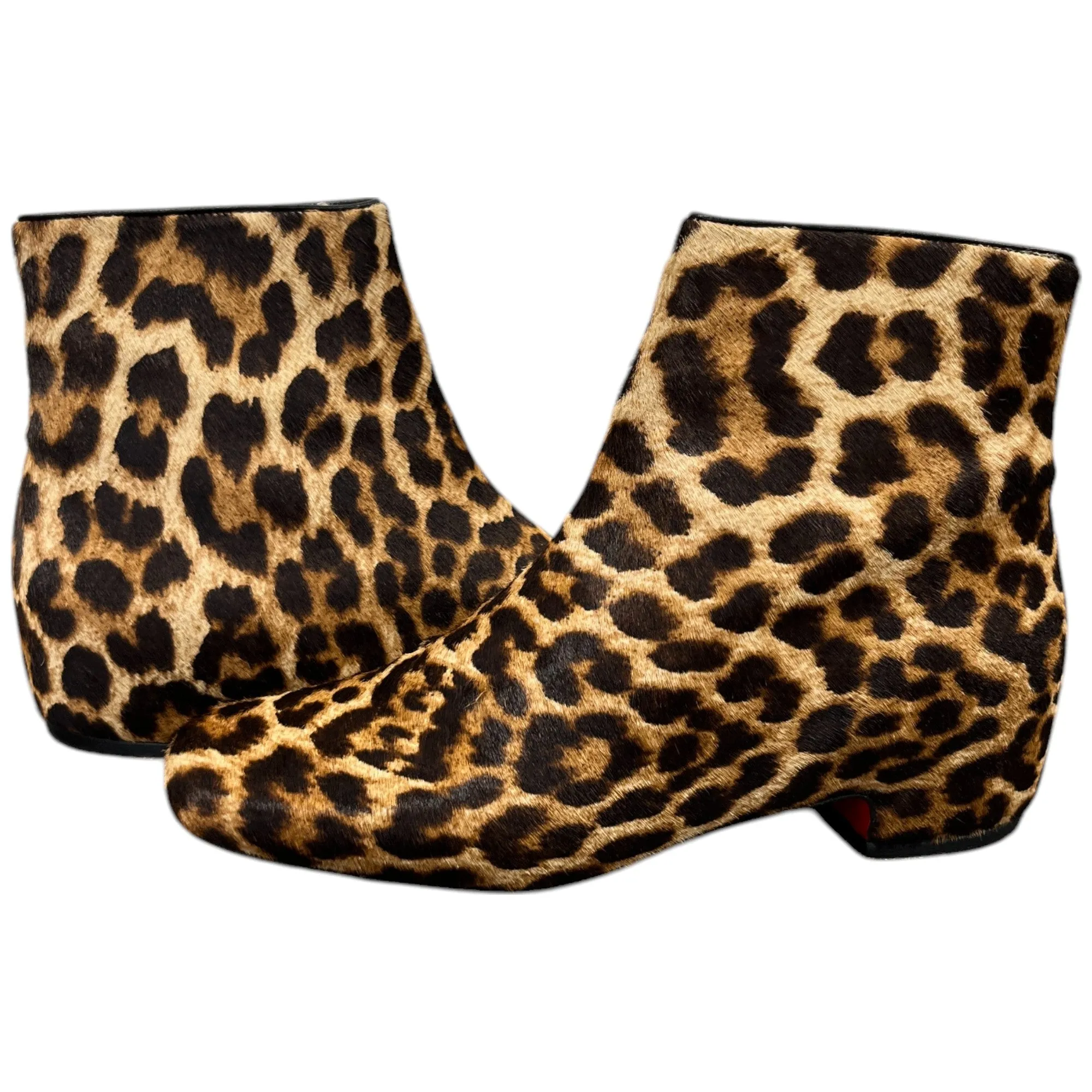 Women's Tounoir Leopard Print Ankles Boots Brown Size EU 36 / UK 3