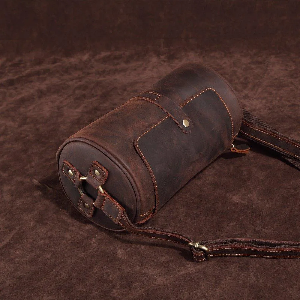 Woosir Retro Cylindrical Small Shoulder Bag Men Women