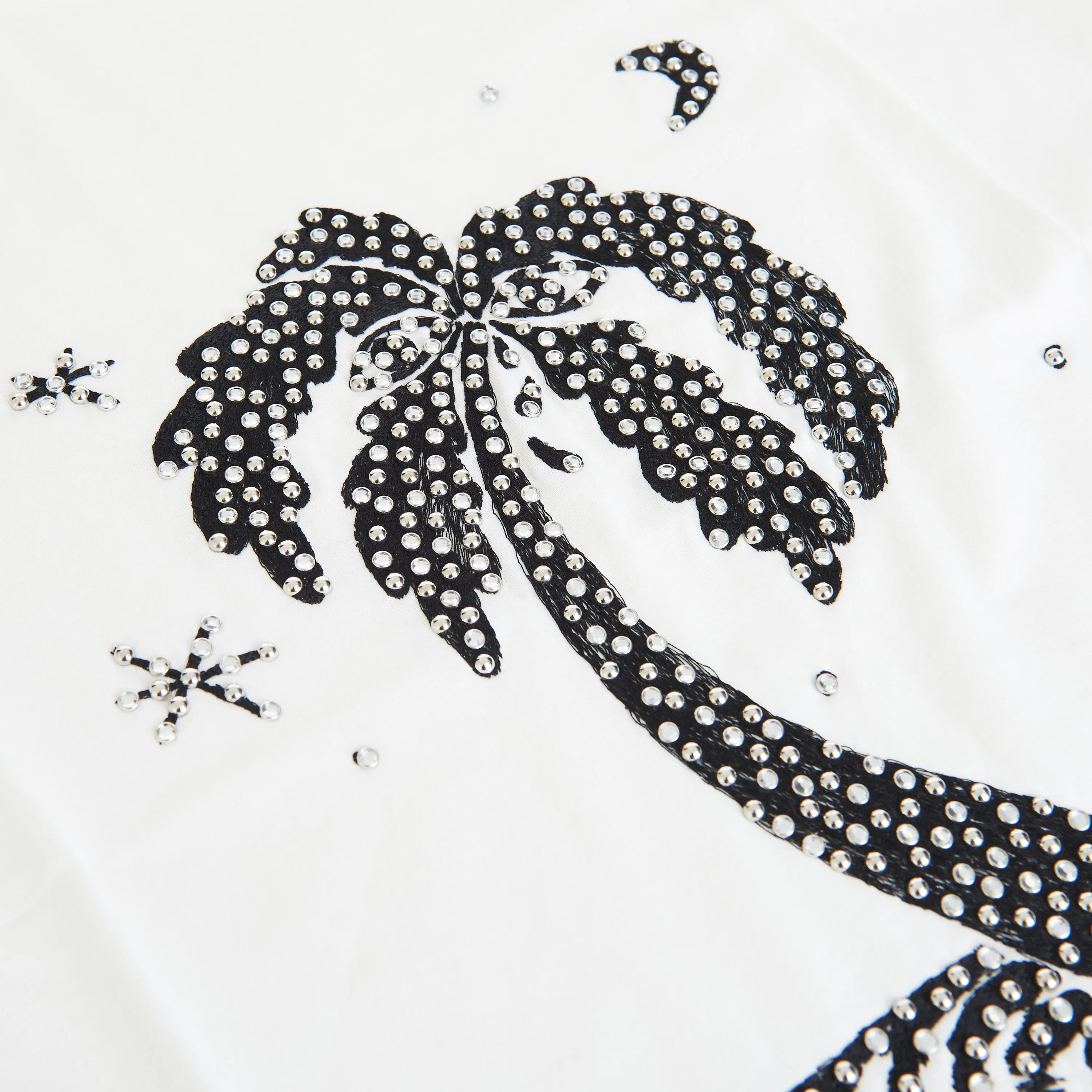 x ED BONER Tshirt With Lost Paradise Embroidery In White Cotton Jersey