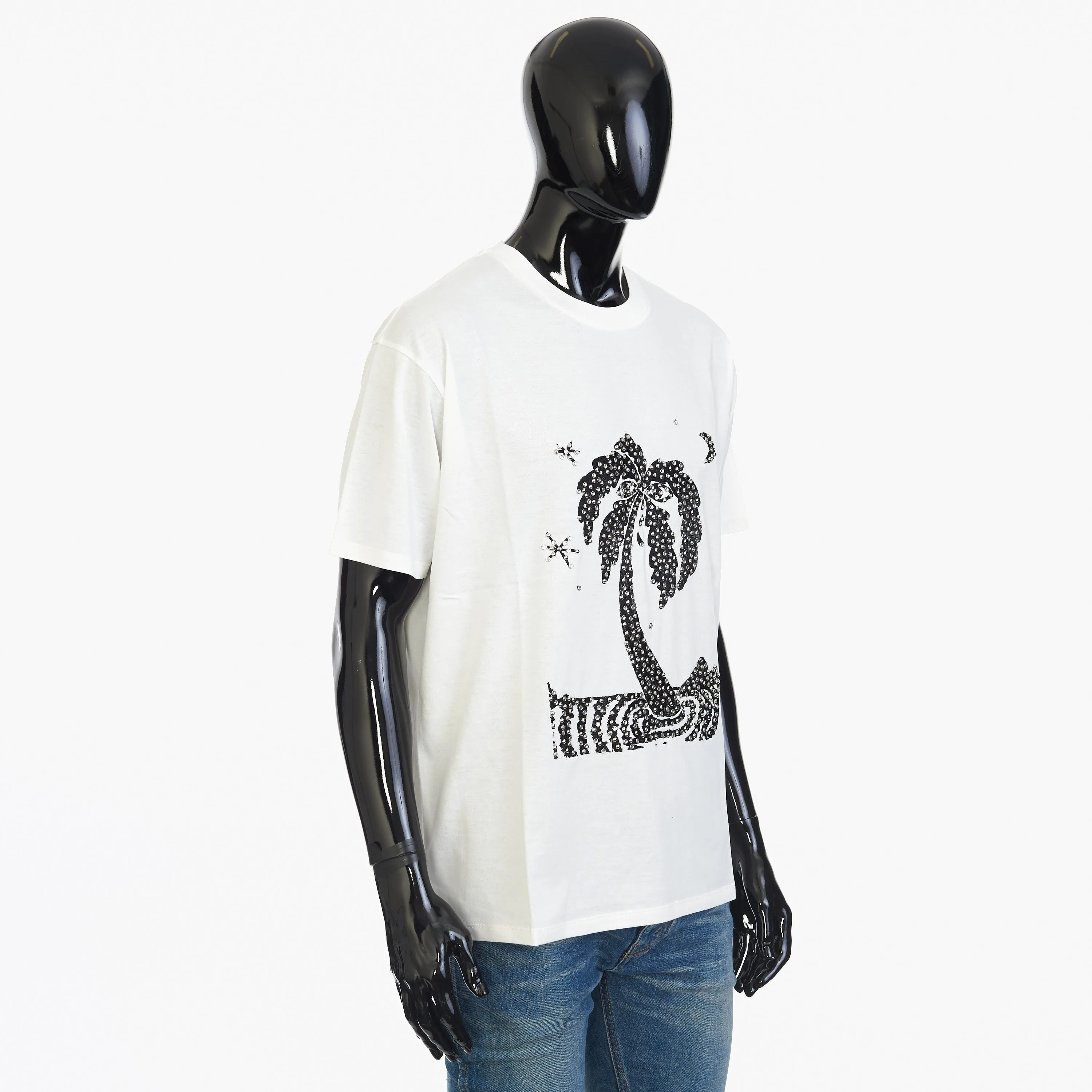 x ED BONER Tshirt With Lost Paradise Embroidery In White Cotton Jersey