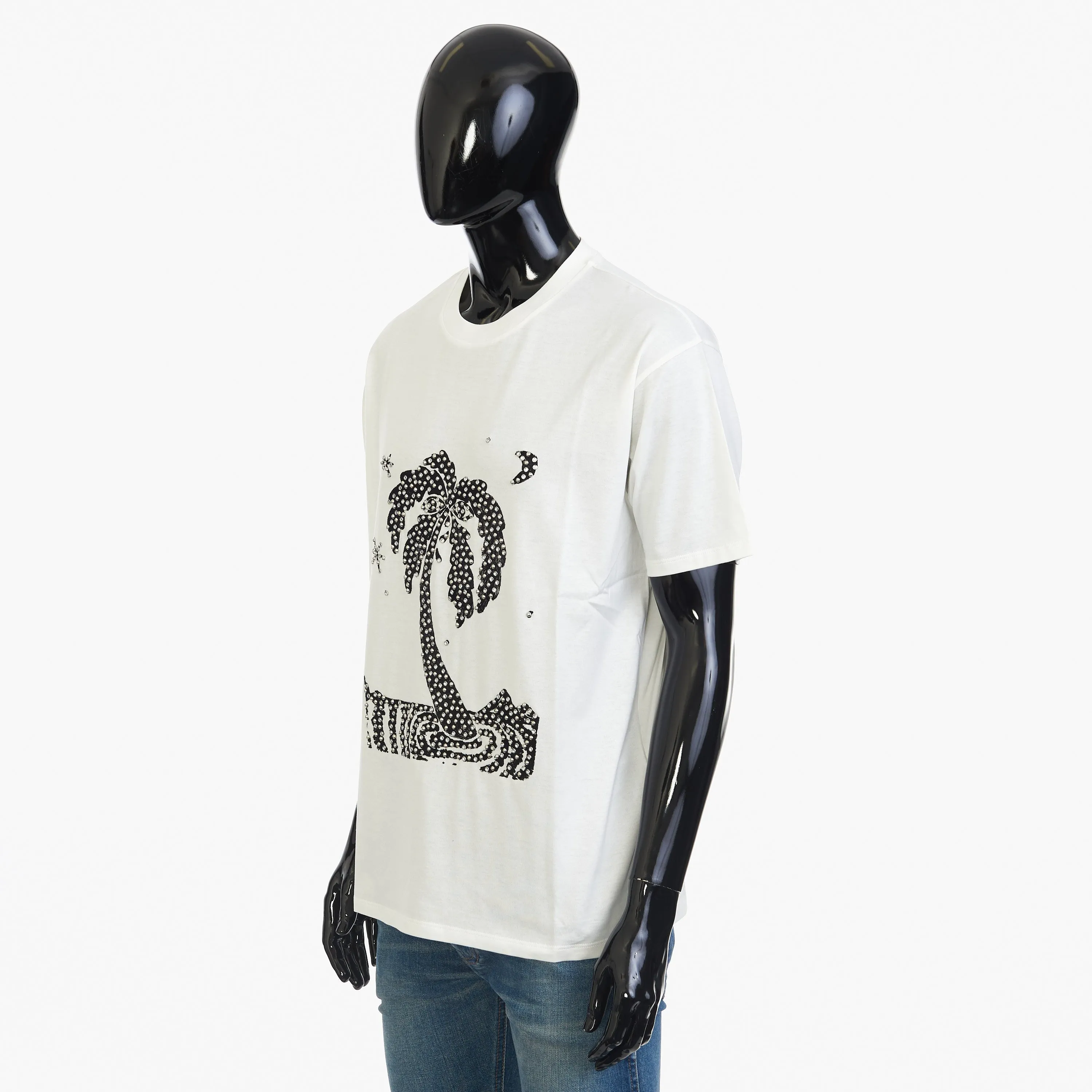 x ED BONER Tshirt With Lost Paradise Embroidery In White Cotton Jersey