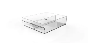 YBM Home Divided Plastic Storage Organizer Bin for Refrigerator, Freezer, Pantry and Cabinet (1, Divided)