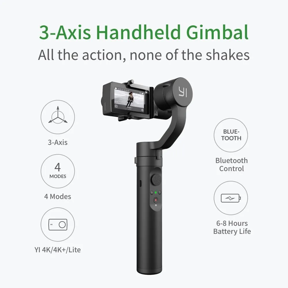 YI Action Camera Gimbal 3-Axis Handheld Stabilizer