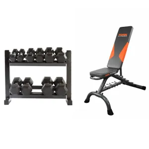 York Barbell | Starter Bench and Dumbbell Set