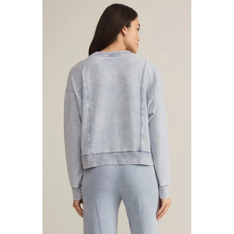 Z Supply LAX Knit Denim Sweatshirt