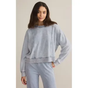 Z Supply LAX Knit Denim Sweatshirt