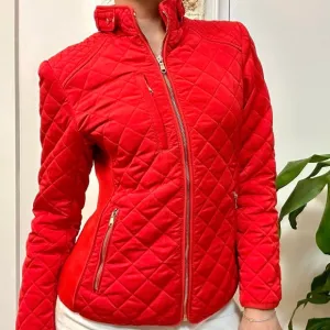 Zara Quilted Red Puffer-Styled Jacket 💋