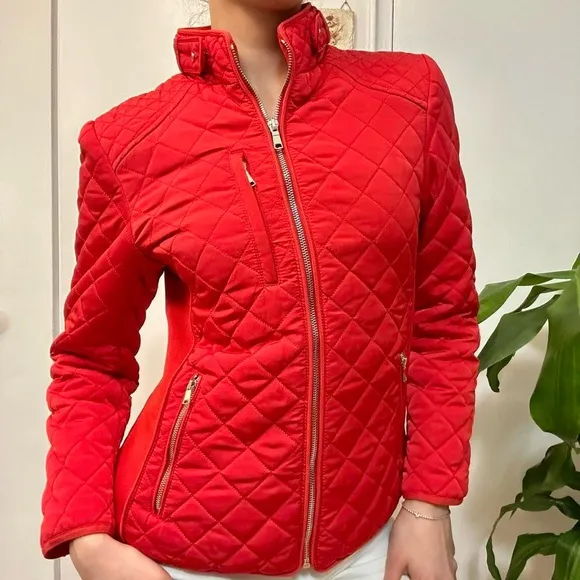 Zara Quilted Red Puffer-Styled Jacket 💋