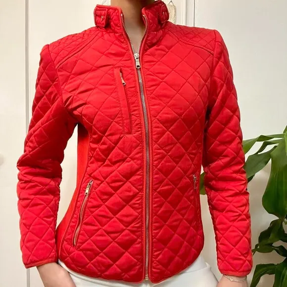 Zara Quilted Red Puffer-Styled Jacket 💋