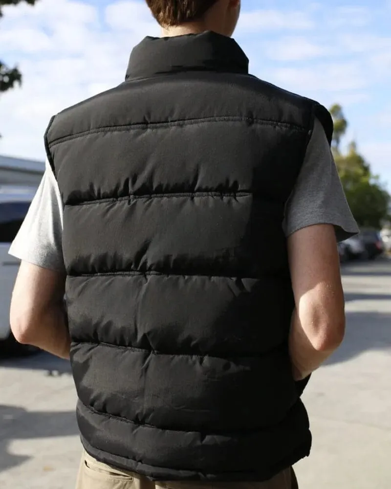 Zip Up Vest - Black