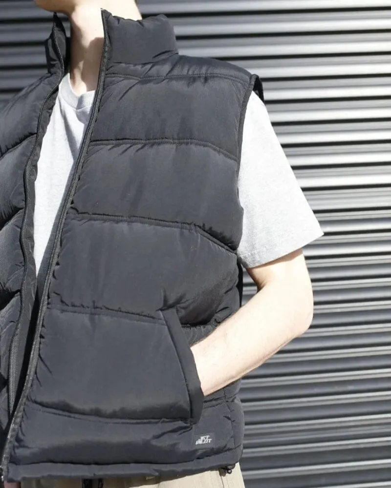 Zip Up Vest - Black