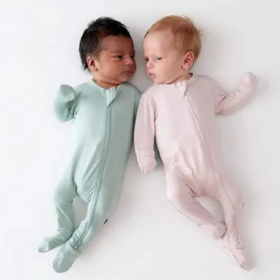 Zippered Footie | Blush