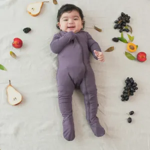 Zippered Footie in Currant