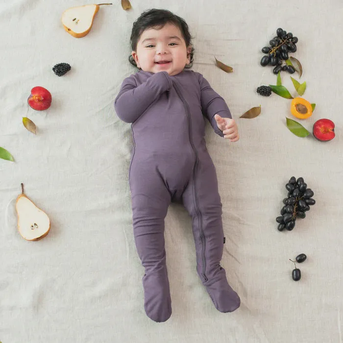 Zippered Footie in Currant