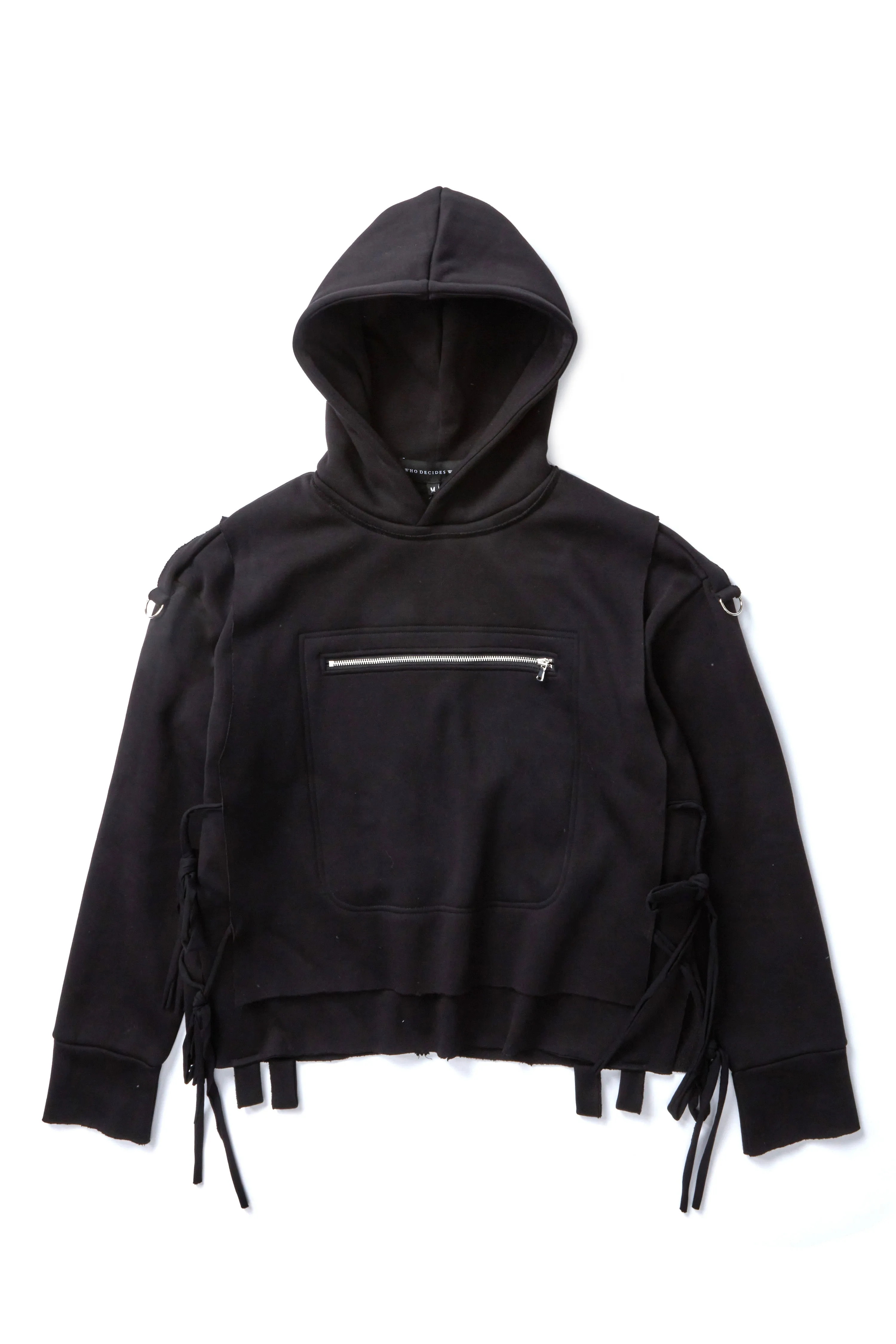 ZIPPERED MULTILAYER HOODIE