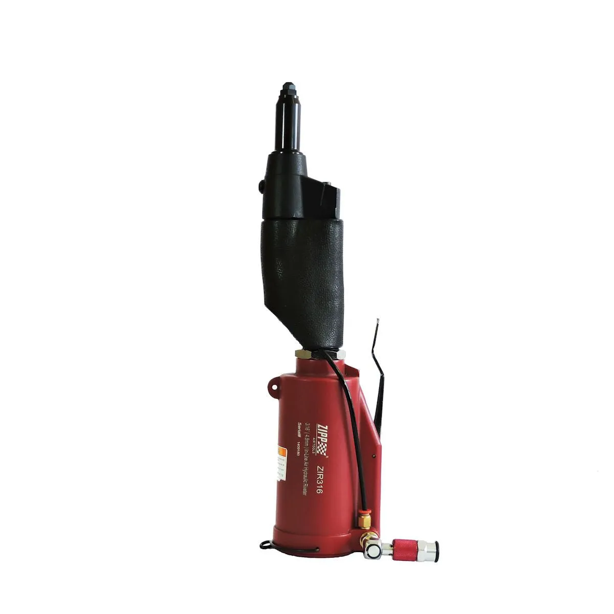 ZIR316 -- 2,000 lb Traction Power -- 3/16" Blind Rivets all Material,   Adjustable Vacuum Type Straight Riveter